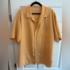 Tommy Bahama 100% silk button down short sleeve shirt collared size XL men's
